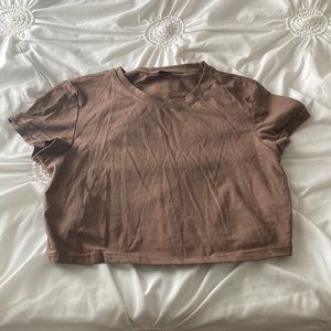 brown/black crop tops